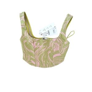 Zara Jacquard Crop Top Size S